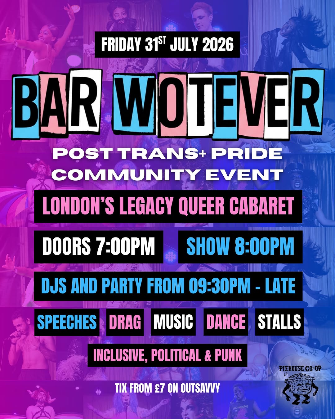 BAR WOTEVER: POST TRANS+ PRIDE COMMUNITY EVENT